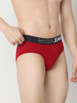 Underjeans Black & Maroon Brief