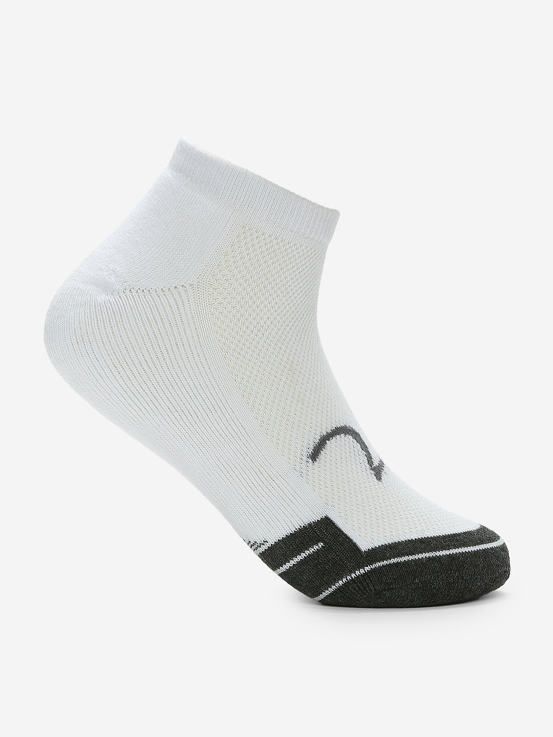 Spykar Black White Solid Mens Ankle Length Socks (Pack of 2)