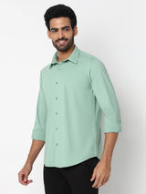 Men Shirt Green Slim Fit