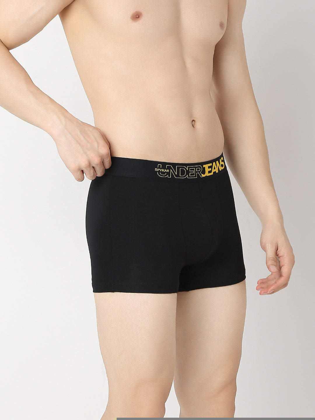 Underjeans by Spykar Men Black & Maroon Trunk