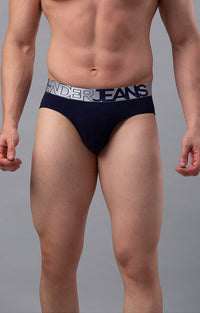 Underjeans By Spykar Navy Blue Briefs For Men
