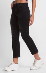 Women Emma Jeans Slim Fit Black Mid Rise