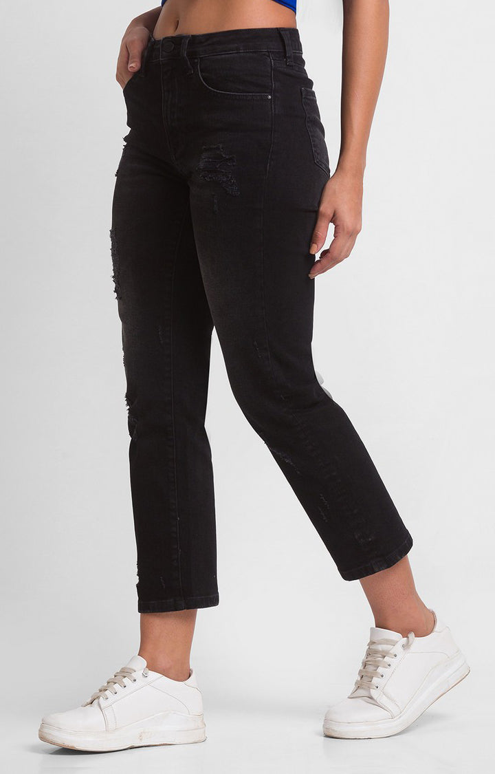 Women Emma Jeans Slim Fit Black Mid Rise
