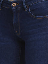 Women Elissa Jeans Boot Cut Fit Dark Blue Low Rise
