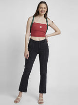 Women Emma Jeans Slim Fit Black Mid Rise