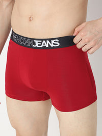 Underjeans Pack Of 2 Black & Maroon Trunk