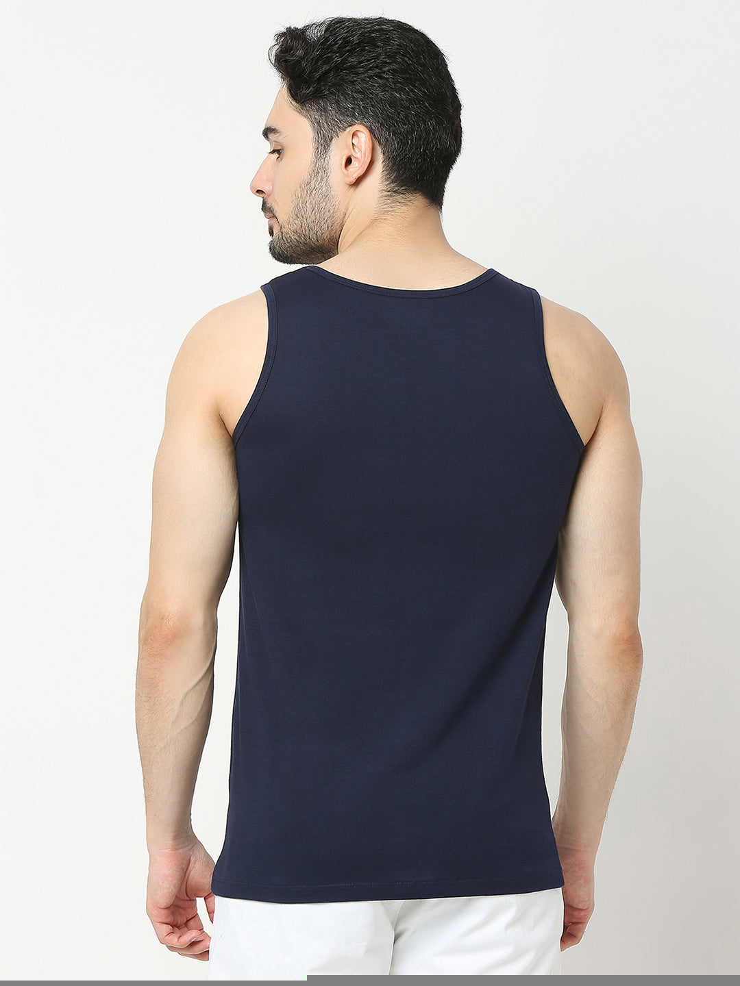 Underjeans by Spykar Men Premium Navy Fashion Vest