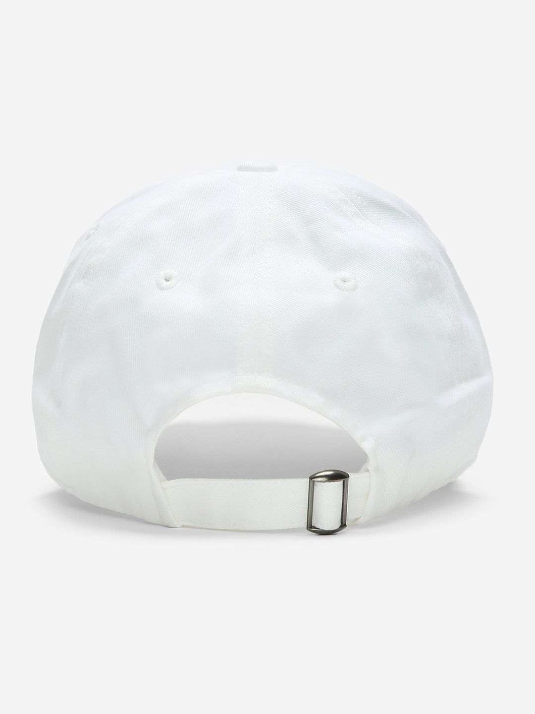 Men White Solid Cap