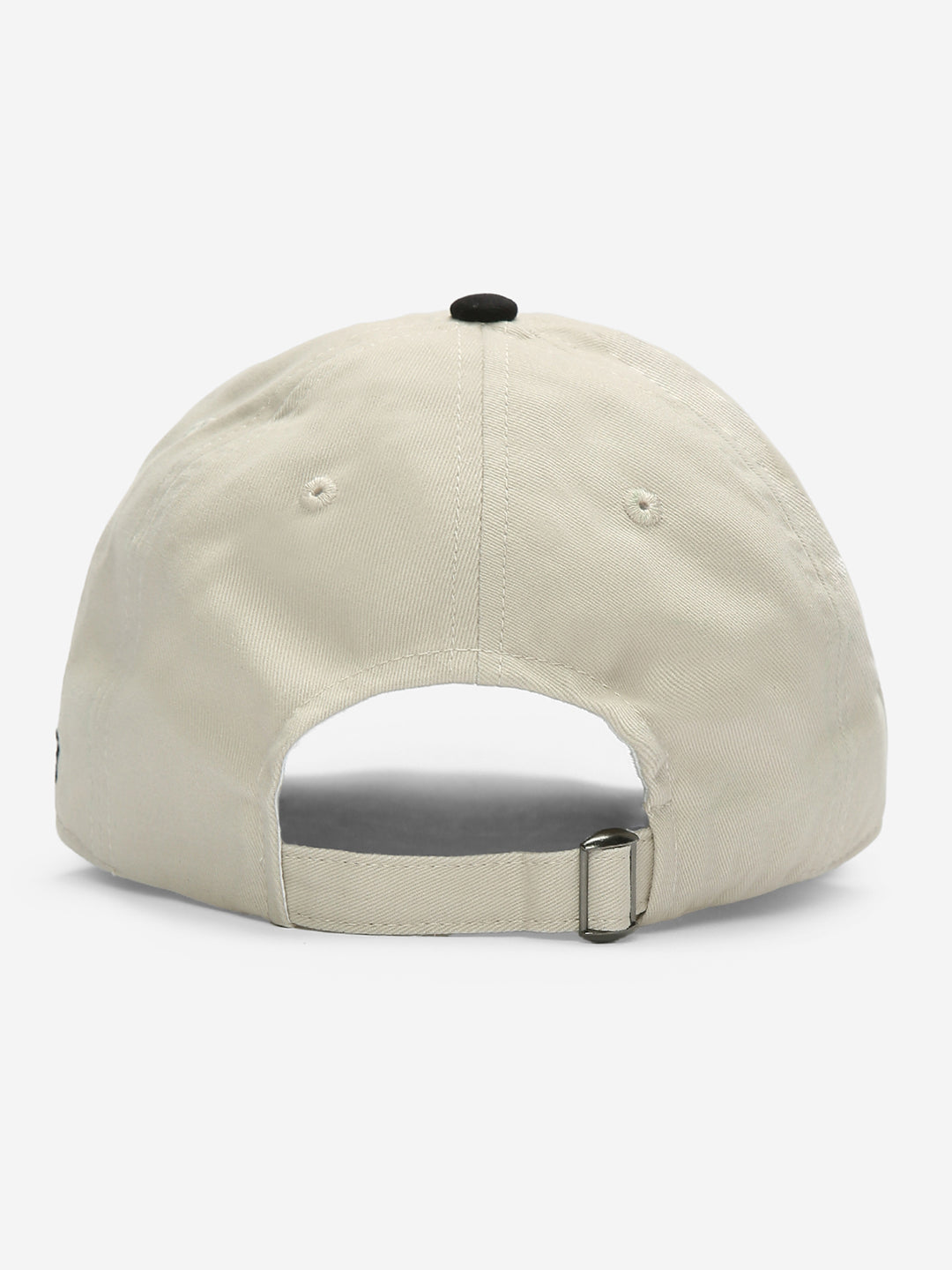 Men Beige Black Solid Cap