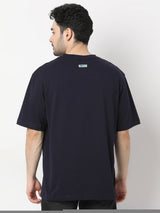 Men T-Shirt Navy Blue Comfort Fit