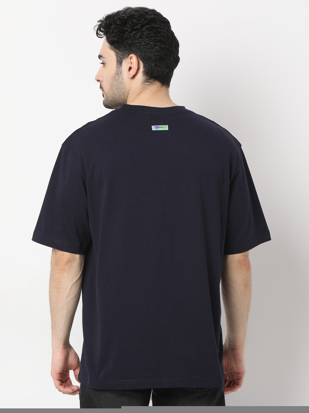 Men T-Shirt Navy Blue Comfort Fit