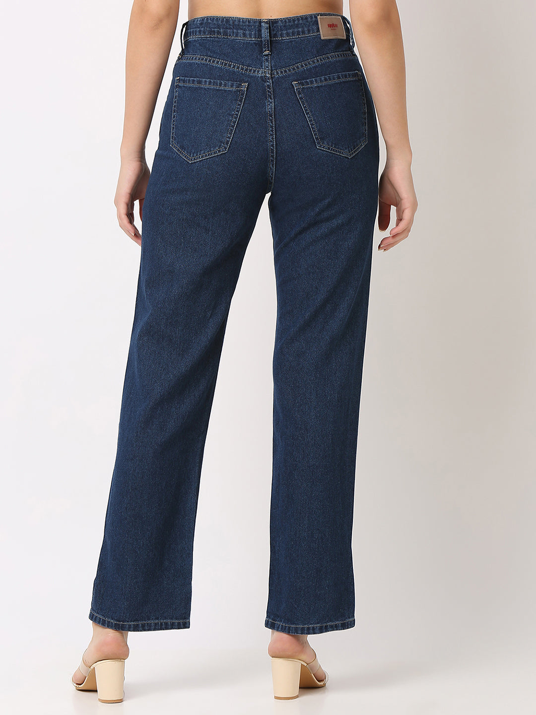 Spykar Dark Blue High Rise Jeans For Women