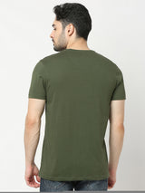 Underjeans by Spykar Men Premium Olive T-shirt