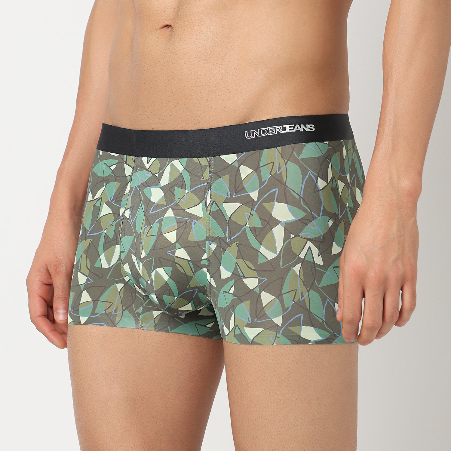 Underjeans Olive Nylon Blend Trunk