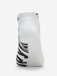Pack Of 2 White Black Solid Mens Ankle Length Socks