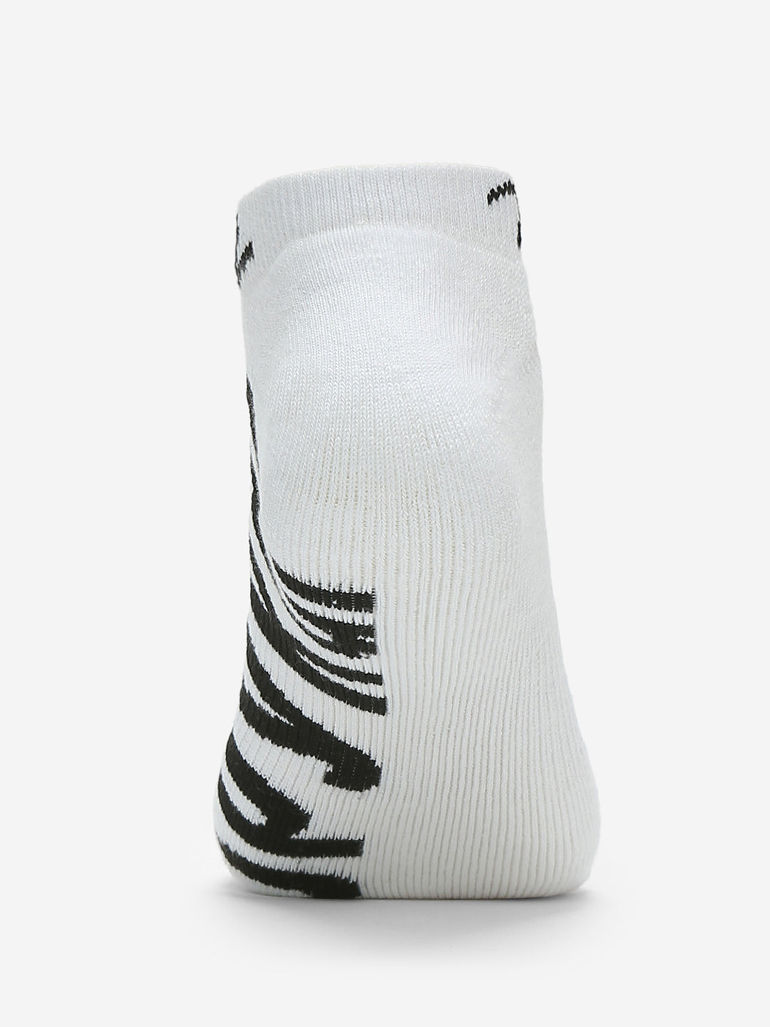 Pack Of 2 White Black Solid Mens Ankle Length Socks