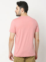 Underjeans by Spykar Men Premium Pink T-shirt