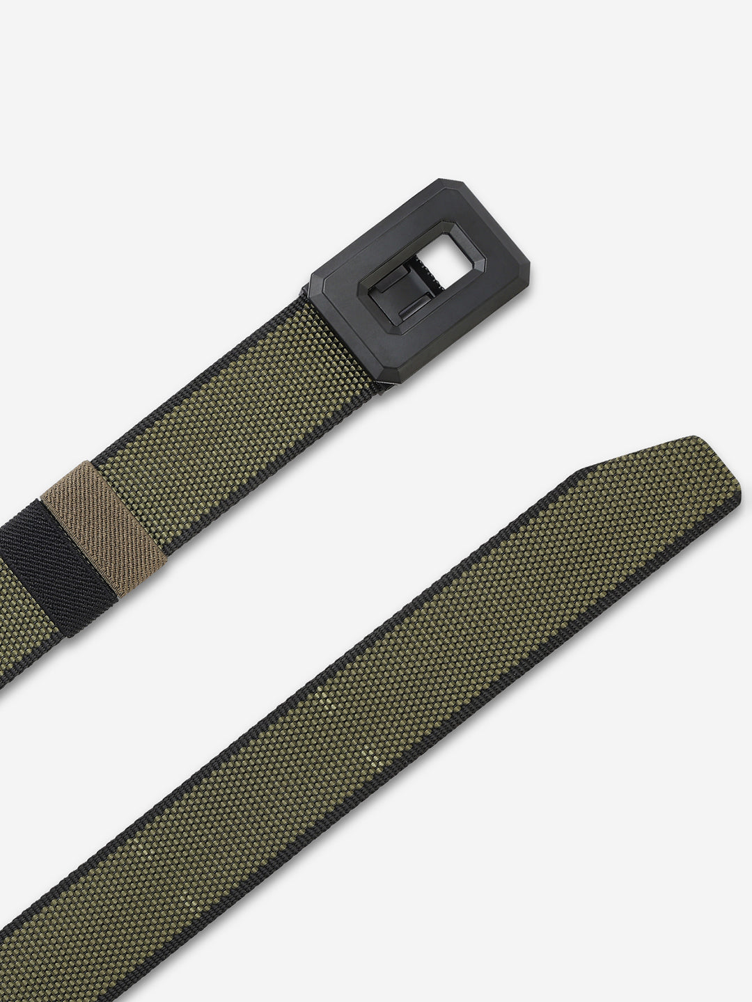 Olive/Black Leather Belt