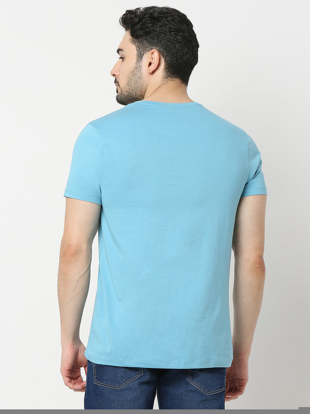 Underjeans by Spykar Men Premium Blue T-shirt