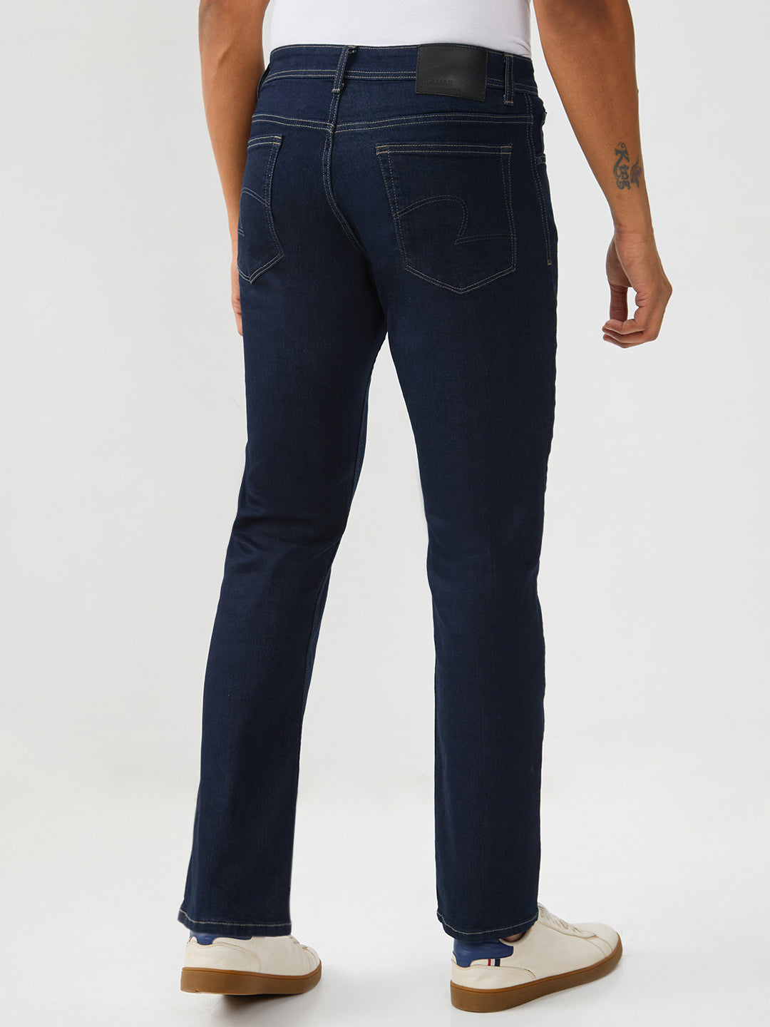 Spykar Raw Blue Comfort Fit Mid Rise Jeans For Men