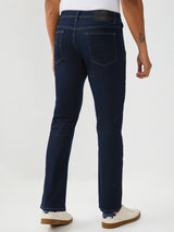 Men Jeans Comfort Fit Raw Blue Mid Rise