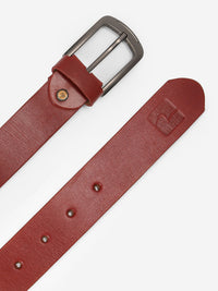 Wine Solid Mens Belt