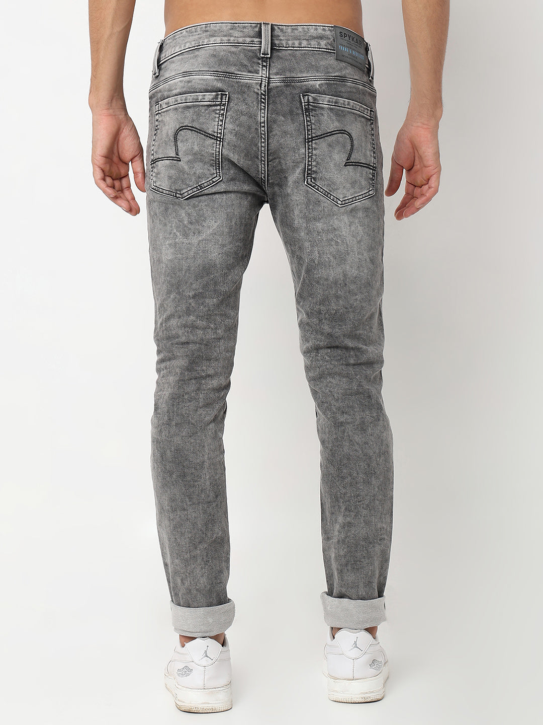 Spykar Low Rise Slim Fit Grey Jeans for Men