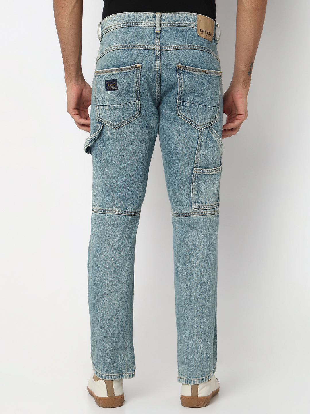 Spykar Mid Blue Mid Rise Comfort Fit Casual Jeans For Men