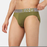 Underjeans Olive Cotton Blend Brief