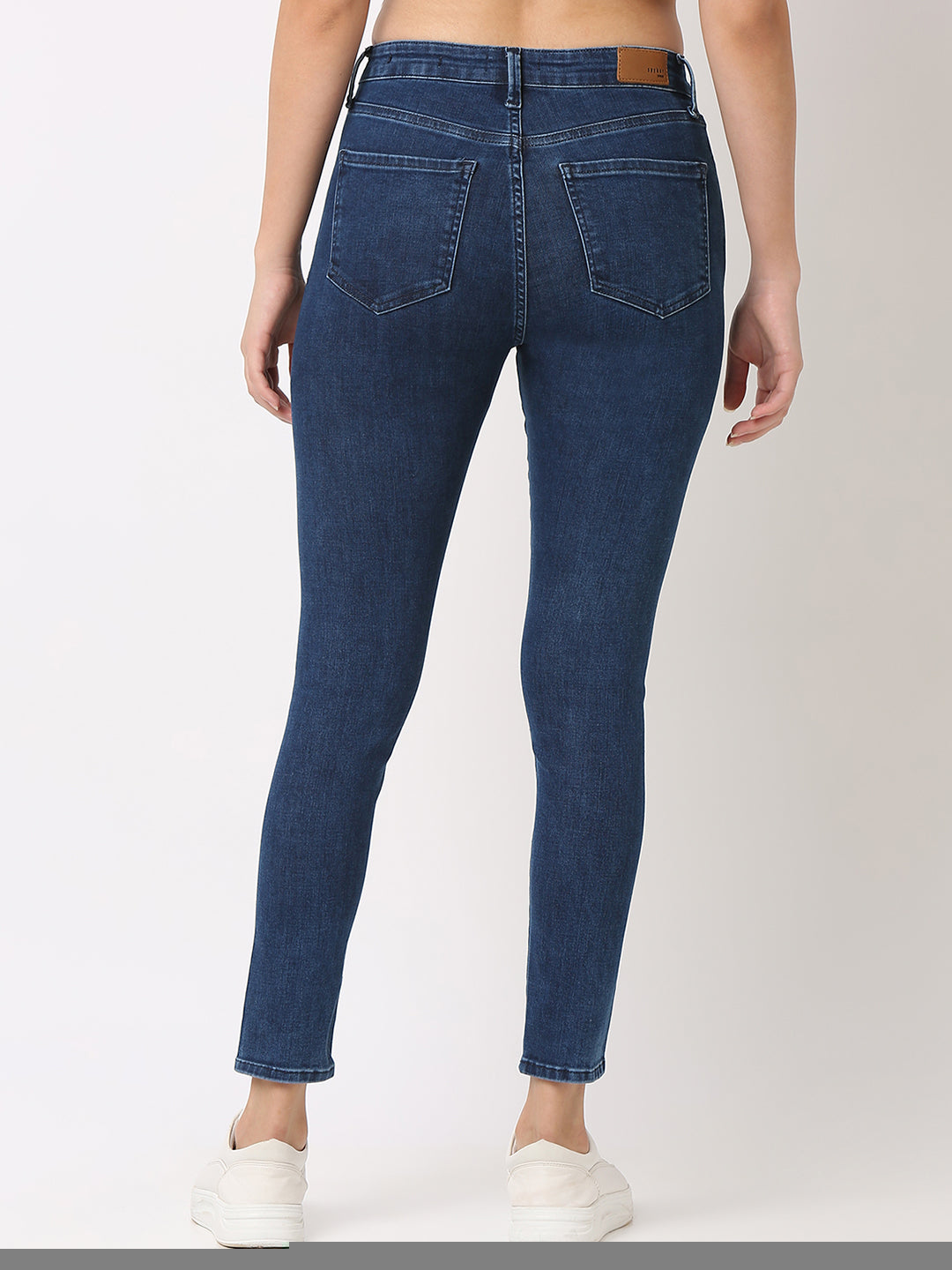 Spykar Dark Blue High Rise Jeans For Women