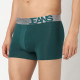 Underjeans Green Cotton Blend Trunk