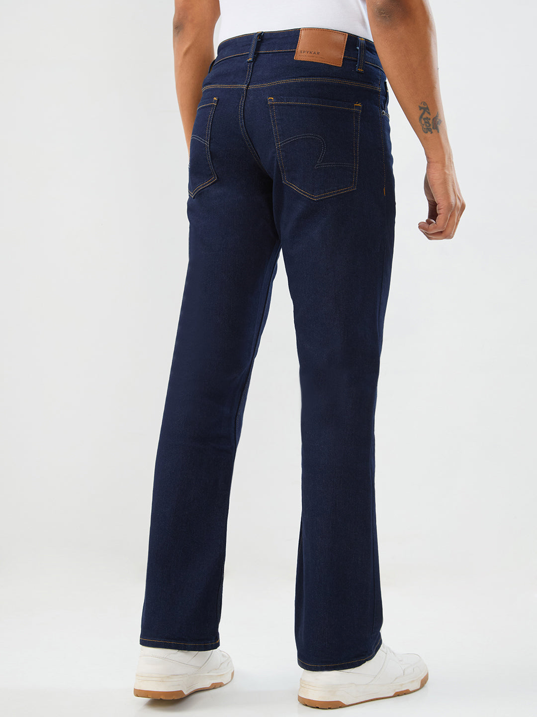 Men Rafter Jeans Boot Cut Fit Blue Mid Rise