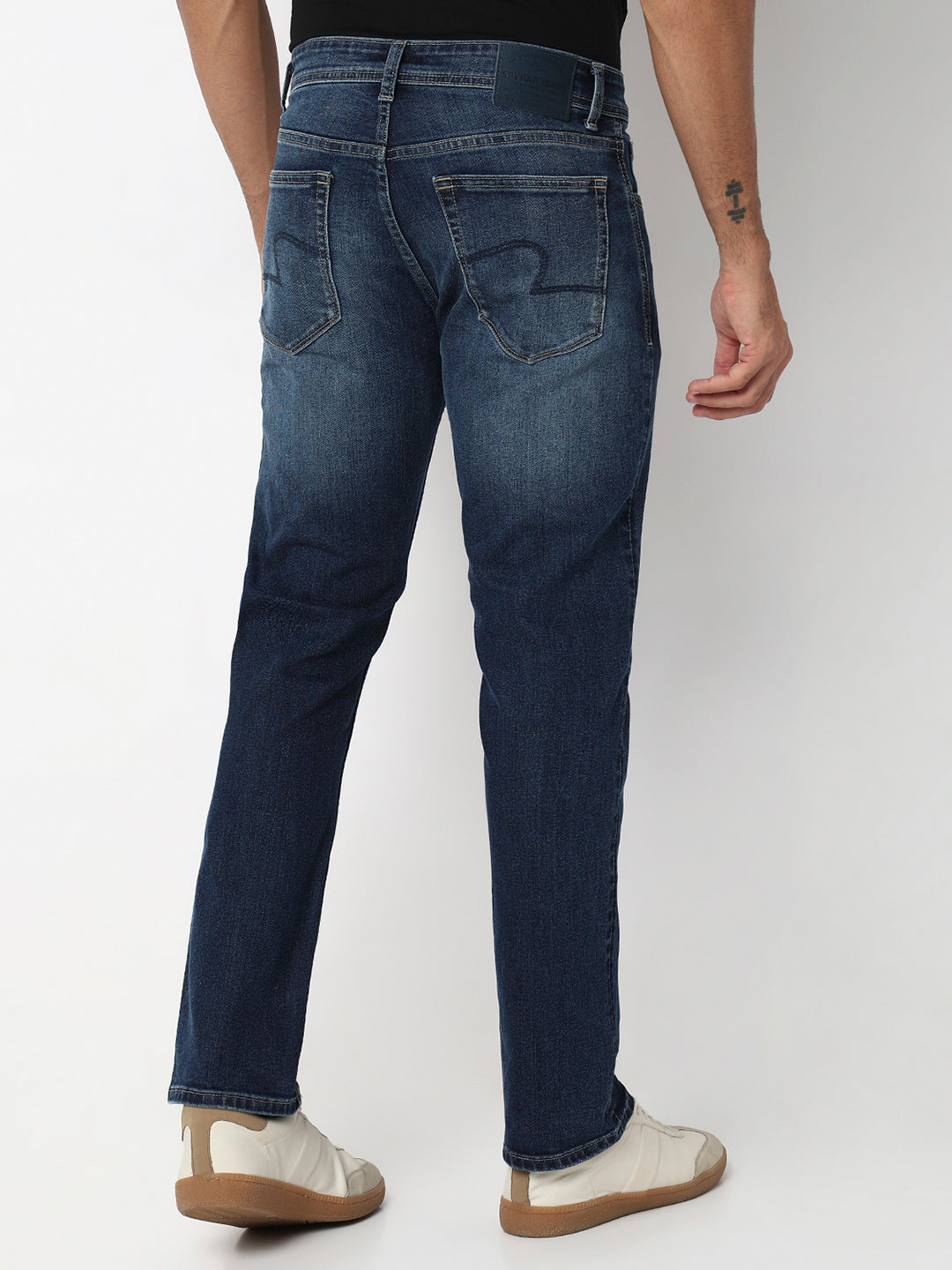 Spykar Mid Blue Mid Rise Comfort Fit Casual Jeans For Men