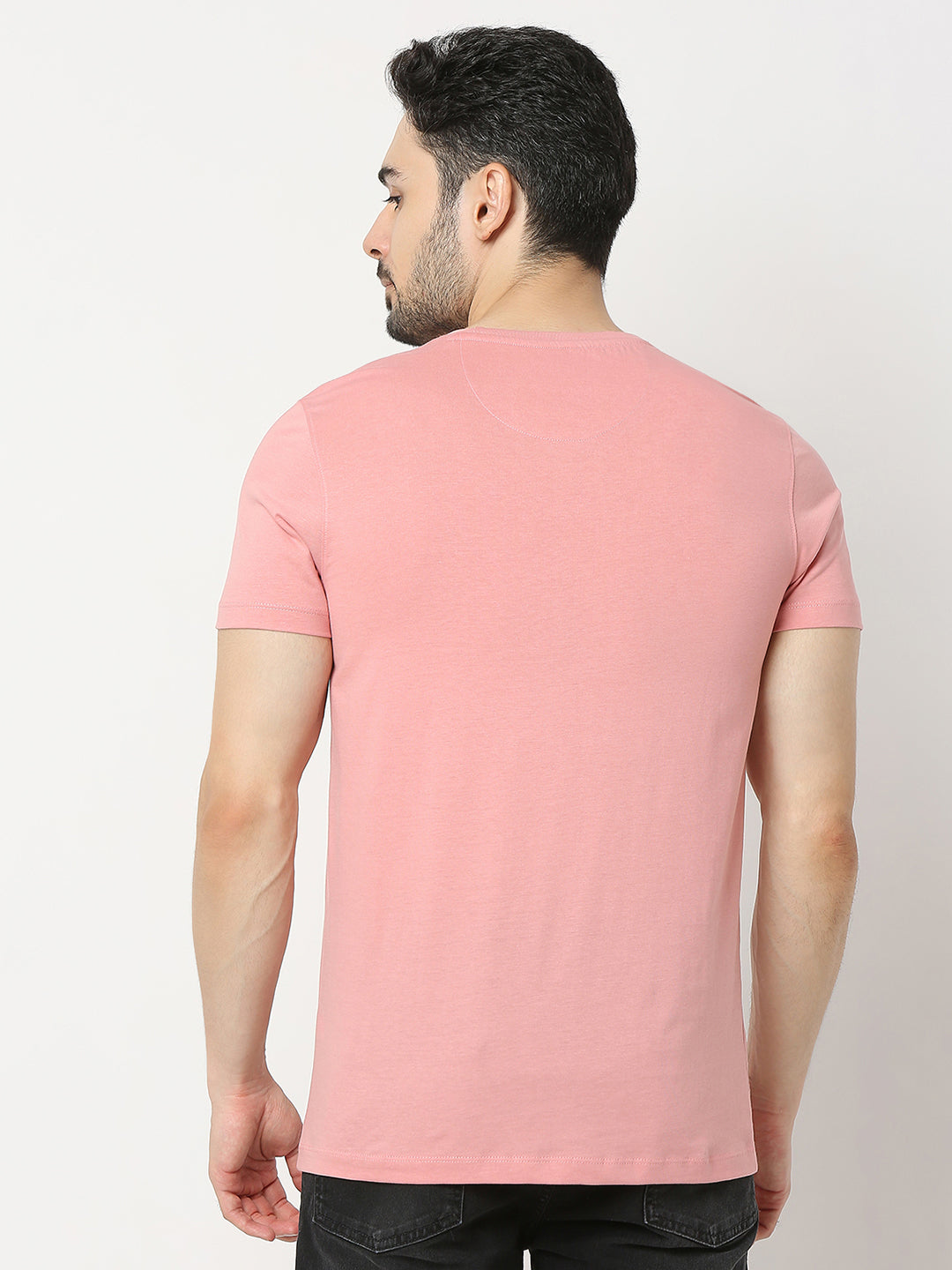 Underjeans by Spykar Men Premium Pink T-shirt