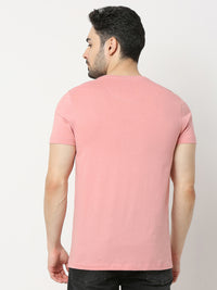 Underjeans by Spykar Men Premium Pink T-shirt