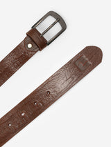 Tan Solid Mens Belt