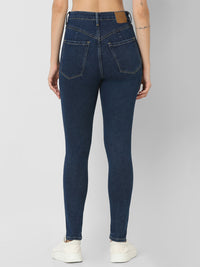 Women Emma Jeans Slim Fit Dark Blue High Rise