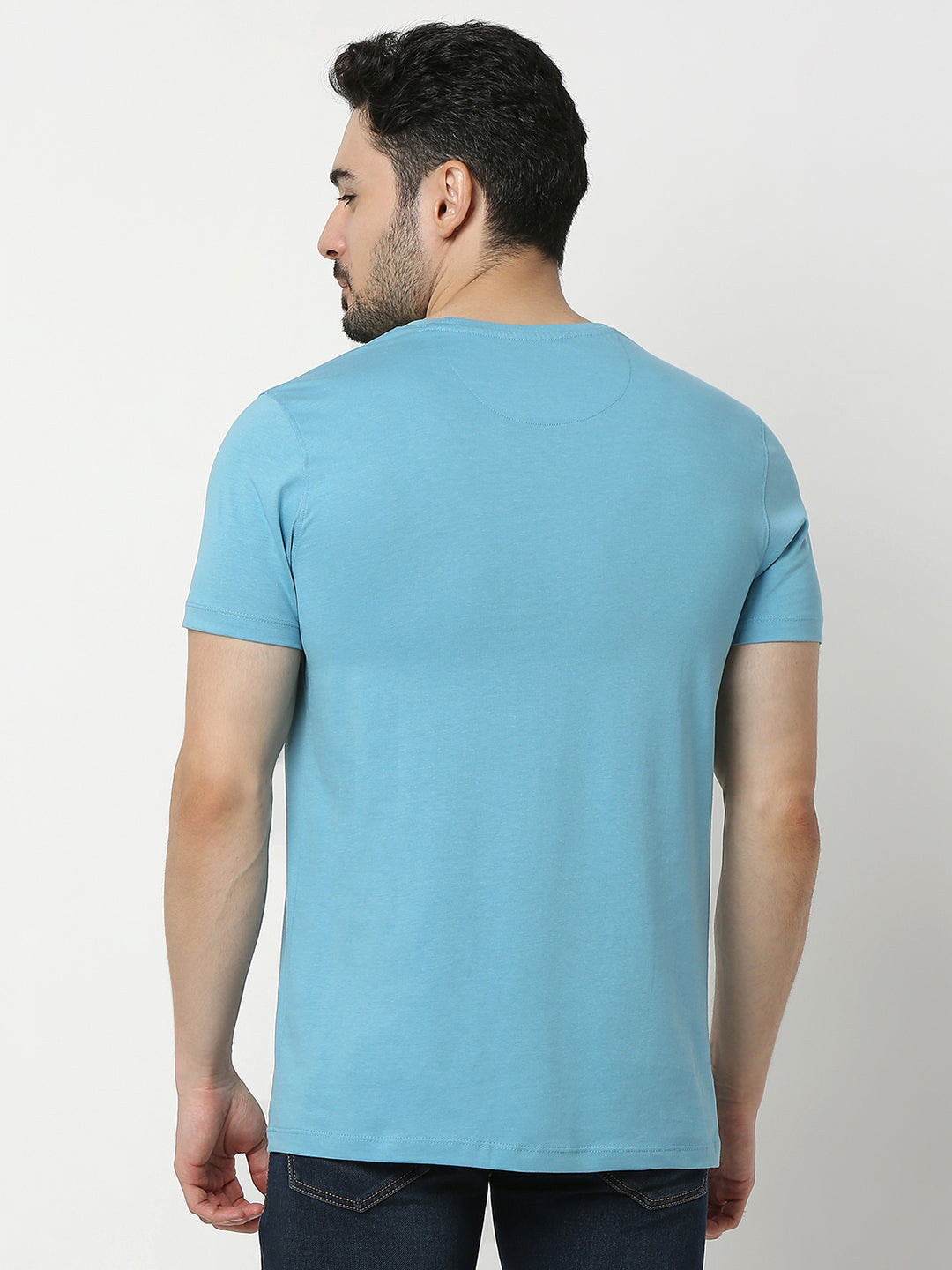 Underjeans by Spykar Men Premium Blue T-shirt