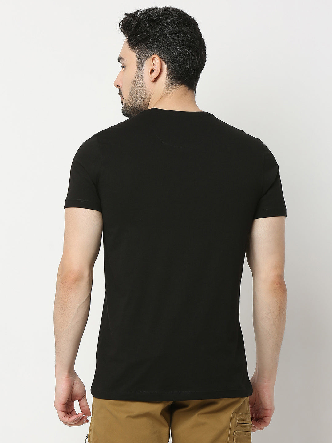 Underjeans by Spykar Men Premium Black T-shirt