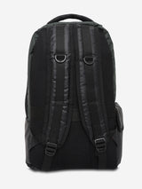 Unisex Black & Olive Polyester Backpack