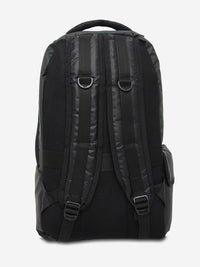 Unisex Black & Olive Polyester Backpack