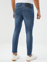 Men Kano Jeans Slim Fit Dark Blue Mid Rise