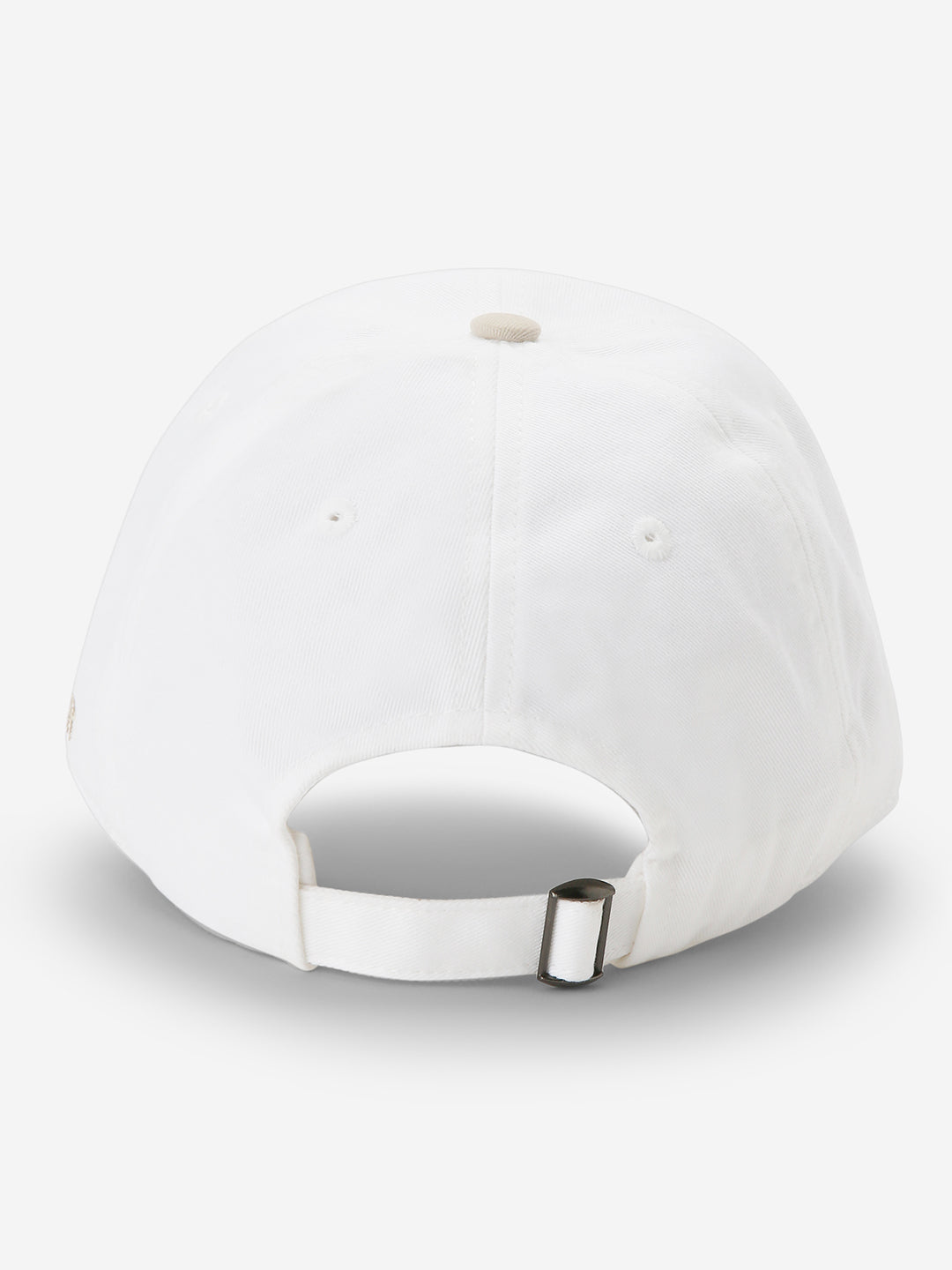 Men White Beige Solid Cap