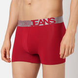 Underjeans Red Cotton Blend Trunk