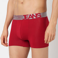 Underjeans Red Cotton Blend Trunk