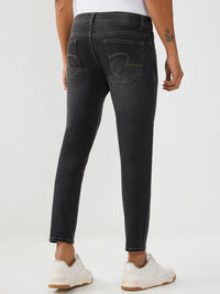 Men Kano Jeans Slim Fit Charcoal Black Mid Rise