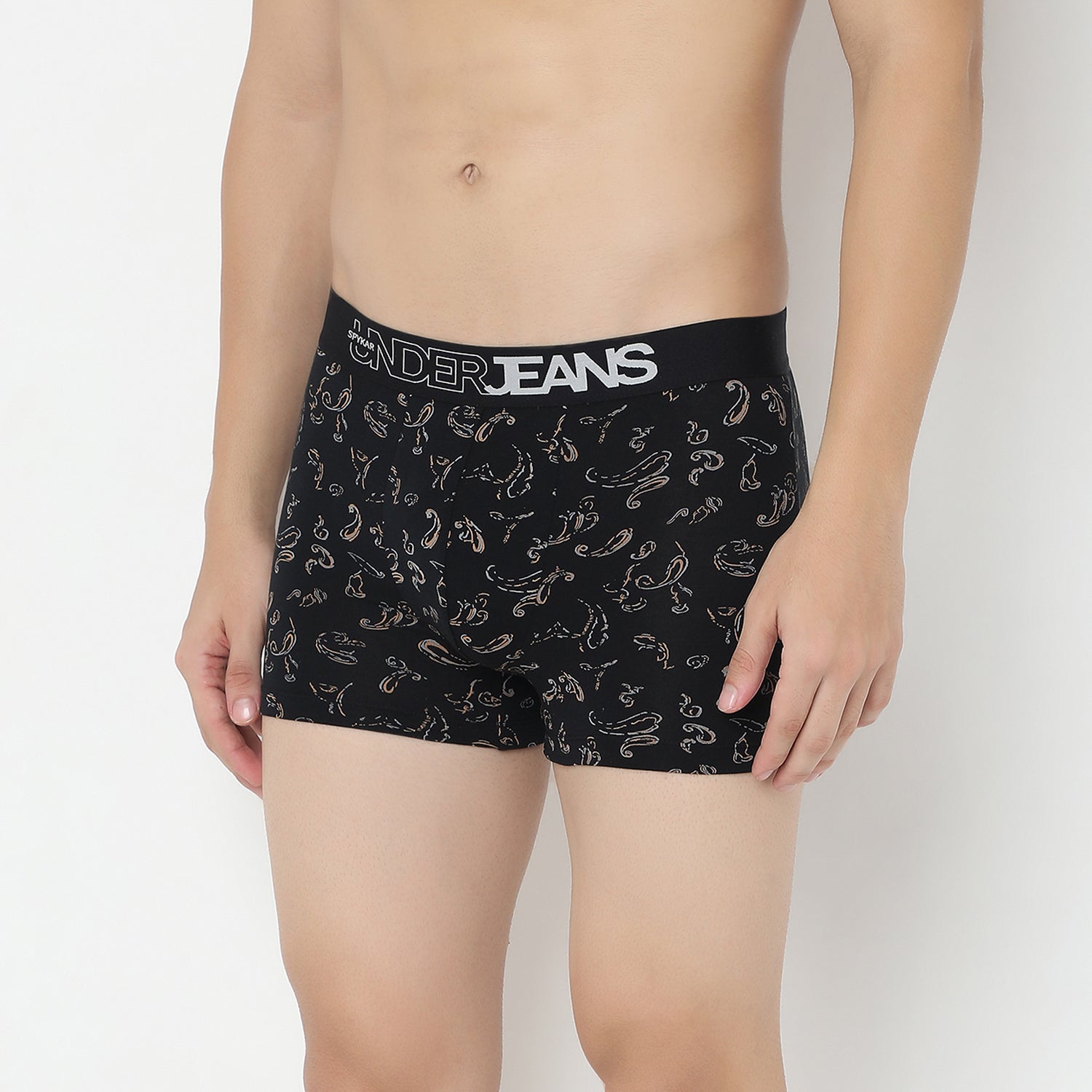 UnderJeans by Spykar Men Basic Dark Grey Ultrasoft Trunks