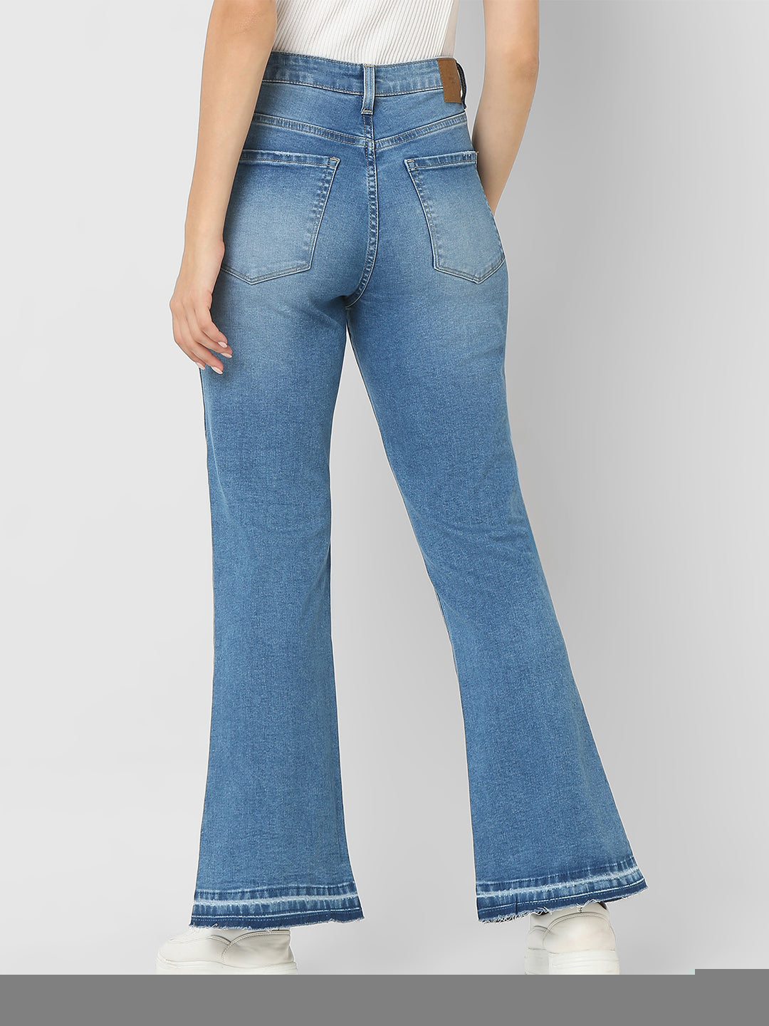 Spykar Mid Blue High Rise Jeans For Women