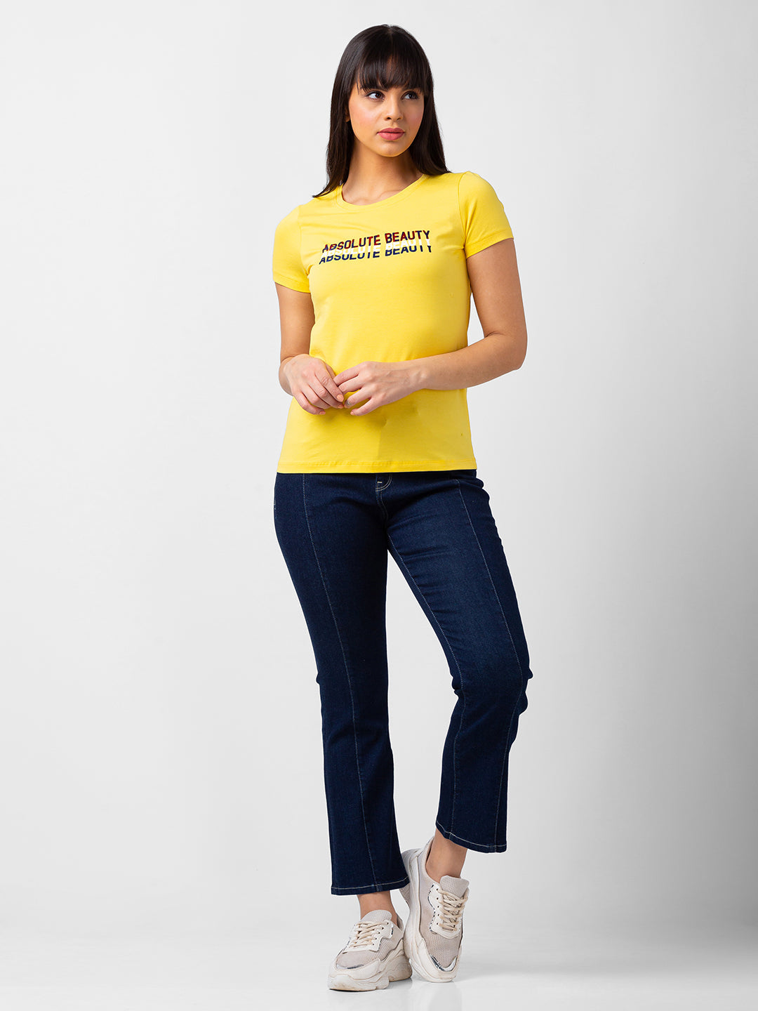Women Elissa Jeans Boot Cut Fit Dark Blue High Rise