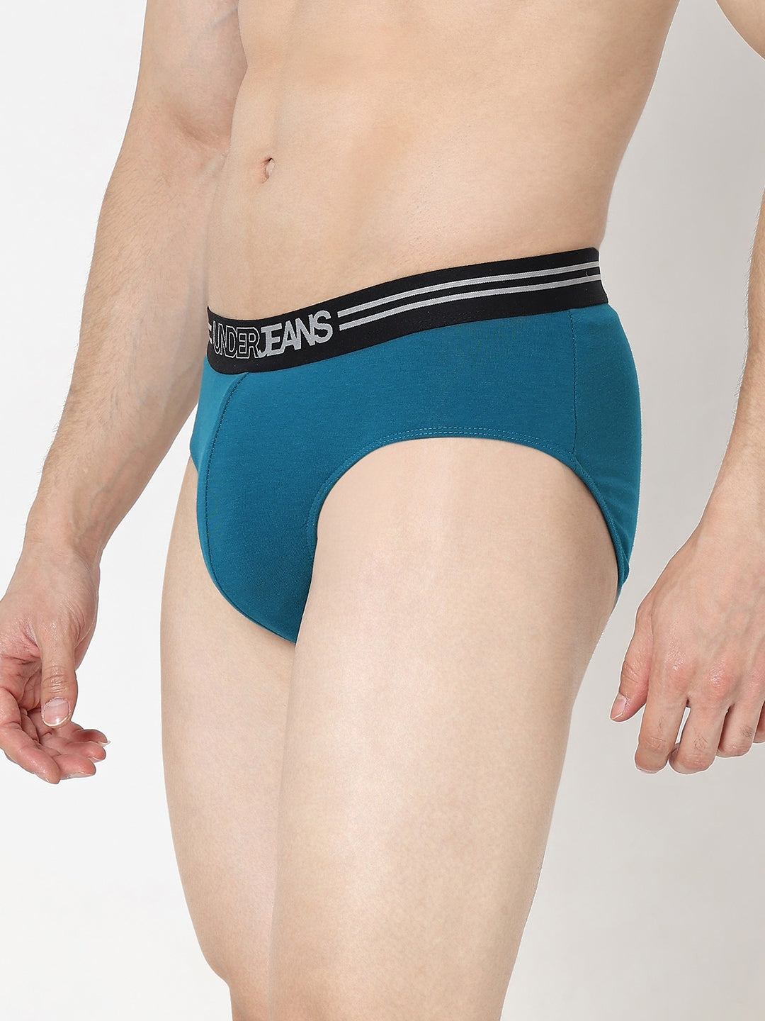 Underjeans by Spykar Men Premium Teal Blue Brief